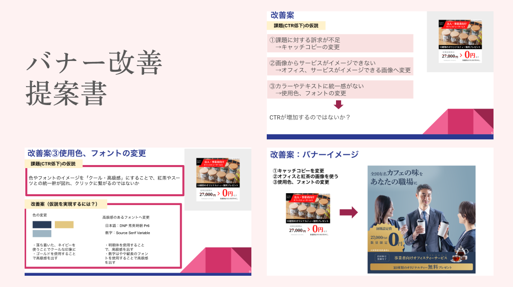 バナー改善提案書の資料