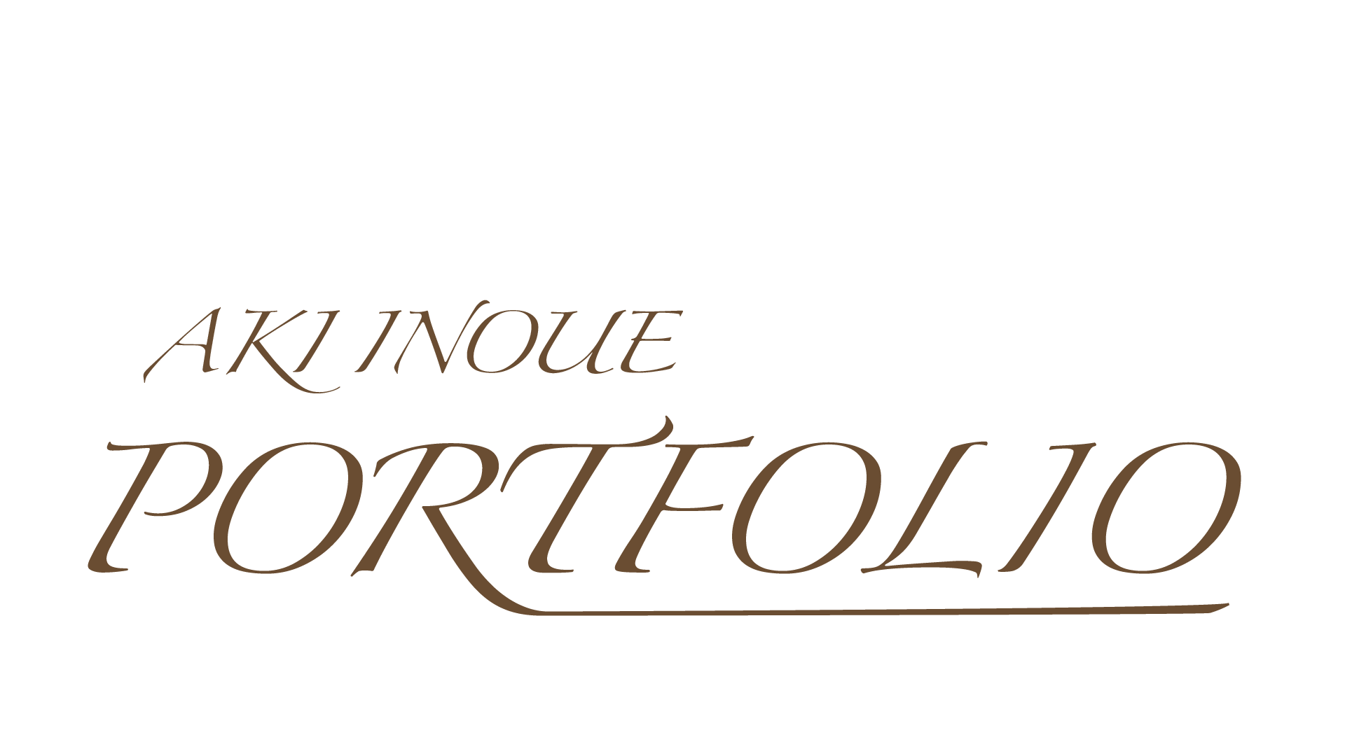 AKI INOUE PORTFOLIOのテキスト
